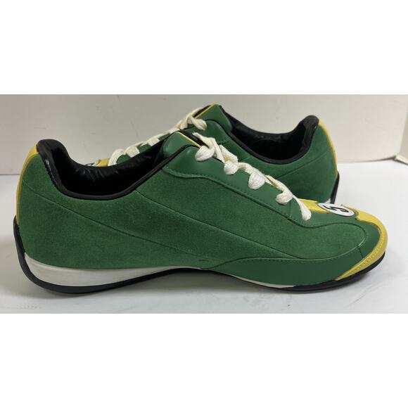 RARE HUNZIKER British Racing Green Leather Casual Driving Shoe Mens 9.5 (42.5) - Picture 2 of 10